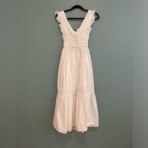 Girly White Midi Dress